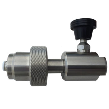 CGA-347 Stainless Hand-Tight With Push Button Bleeder - Image 3